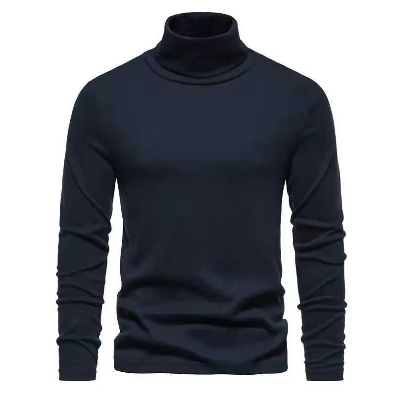 Pull Masculino de Col Rolê – Estilo e Conforto para o Inverno · Azul / Preto