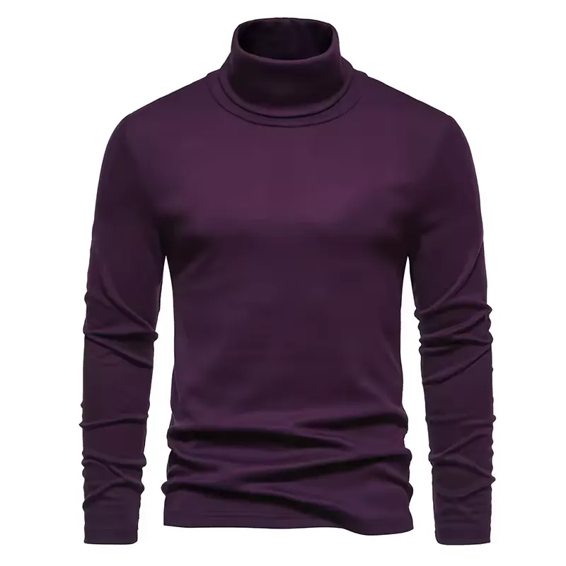 Pull Masculino de Col Rolê – Estilo e Conforto para o Inverno · Preto / Roxo